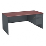 HON 38000 Series Rght Pedestal Desk, 66w x 30d x 29-1/2
