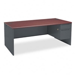 HON 38000 Series Rght Pedestal Desk, 72w x 36d x 29-1/2