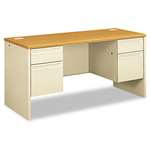 HON&reg; 38000 Series Kneespace Credenza, 60w x 24d x 29-1/2h, Harvest/Putty # HON38852CL