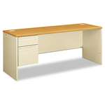 HON&reg; 38000 Series Left Pedestal Credenza, 72w x 24d x 29-1/2h, Harvest/Putty # HON38855LCL