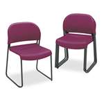 HON&reg; GuestStacker Chair, Burgundy with Black Finish Legs, 4/Carton # HON4031MBT