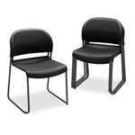 HON&reg; GuestStacker Chair, Black with Black Finish Legs, 4/Carton # HON4031ONT