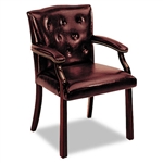 HON 6540 Series Guest Arm Chair, Oxblood Vinyl Upholste