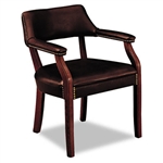 HON 6500 Series Guest Arm Chair, Oxblood Vinyl Upholste