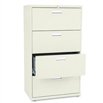 HON 600 Series Four-Drawer Lateral File, 30w x19-1/4d, 