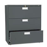 HON 600 Series Three-Drawer Lateral File, 36w x19-1/4d,