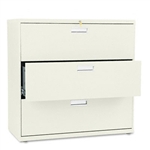 HON 600 Series Three-Drawer Lateral File, 42w x19-1/4d,