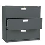 HON 600 Series Three-Drawer Lateral File, 42w x19-1/4d,