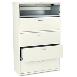 HON 600 Series Five-Drawer Lateral File, 42w x19-1/4d, 