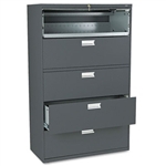 HON 600 Series Five-Drawer Lateral File, 42w x19-1/4d, 