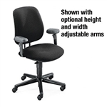 HON 7700 Series Swivel Task Chair, Olefin Fabric, Black