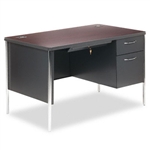 HON Mentor Series Single Pedestal Desk, 48w x 30d x 29-