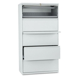 HON 800 Series Five-Drawer Lateral File, Roll-Out/Posti