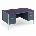 HON Mentor Series Double Pedestal Desk, 60w x 30d x 29-