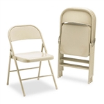 HON ALLSteel Folding Chairs, Light Beige, 4/Carton # HO