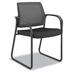 HON&reg; Ignition Series Mesh Back Guest Chair with Sled Base,Black Fabric Upholstery # HONIB108NT10