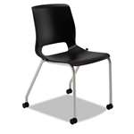 HON&reg; Motivate Seating Upholstered 4-Leg Stacking Chair, Black/Onyx/Platinum, 2/Carton # HONMG201CU10