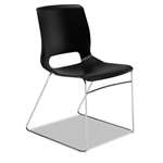 HON&reg; Motivate Seating High-Density Stacking Chair, Onyx/Chrome, 4/Carton # HONMS101ON