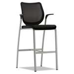 HON&reg; Nucleus Series Cafe-Height Stool, Black ilira-stretch M4 Back, Black Seat # HONN709NT10T1