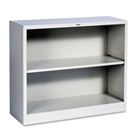 HON Metal Bookcase, 2 Shelves, 34-1/2w x 12-5/8d x 29h,