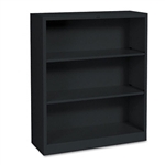 HON Metal Bookcase, 3 Shelves, 34-1/2w x 12-5/8d x 41h,