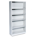 HON Metal Bookcase, 5 Shelves, 34-1/2w x 12-5/8d x 71h,