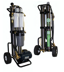 IPC Eagle Ultra Pure Water Hydro Cart with battery hydro pump module, four-stage RO DI window cleaning system with TDS meter and 100 ft hose