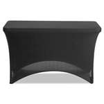 Iceberg Stretch-Fabric Table Cover, Polyester/Spandex, 24" x 48", Black # ICE16511