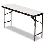 Iceberg Premium Wood Laminate Folding Table, 60w x 18d,