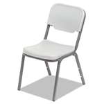 Iceberg Rough N Ready Series Original Stackable Chair, Platinum/Silver, 4/Carton # ICE64113