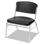 Iceberg Rough N Ready Series Big & Tall Stackable Chair, Black/Silver, 4/Carton # ICE64121