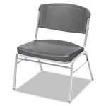 Iceberg Rough N Ready Series Big & Tall Stackable Chair, Charcoal/Silver, 4/Carton # ICE64127