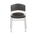 Iceberg CafeWorks Chair, Blow Molded Polyethylene, Graphite/Silver, 2/Carton # ICE64517