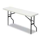 Iceberg IndestrucTable TOO 1200 Series Resin Folding Table, 72w x 18d x 29h, Platinum # ICE65363