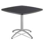 Iceberg CafeWorks Table, 36w x 36d x 30h, Graphite Granite/Silver # ICE65618