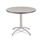 Iceberg CafeWorks Table, 36 dia x 30h, Gray/Silver # ICE65621