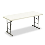 Iceberg Adjustable-Height Folding Table, 72w x 30d x 25