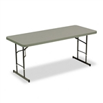 Iceberg Adjustable-Height Folding Table, 72w x 30d x 25