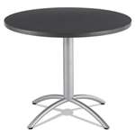 Iceberg CafeWorks Table, 36 dia x 30h, Graphite Granite/Silver # ICE65628