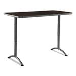 Iceberg ARC Sit-to-Stand Tables, Rectangular Top, 30w x 60d x 42h, Walnut/Gray # ICE69314