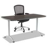 Iceberg ARC Sit-to-Stand Tables, Rectangular Top, 30w x 60d x 42h, Gray Walnut/Silver # ICE69315