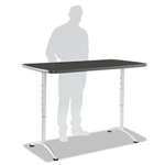 Iceberg ARC Sit-to-Stand Tables, Rectangular Top, 30w x 60d x 42h, Graphite/Silver # ICE69317