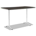 Iceberg ARC Sit-to-Stand Tables, Rectangular Top, 36w x 72d x 42h, Gray Walnut/Silver # ICE69325