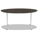 Iceberg ARC Sit-to-Stand Tables, Oval Top, 36w x 72d x 42h, Walnut/Gray # ICE69624