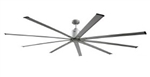 Ventamatic Big Air 72" INDUSTRIAL CEILING FAN, 9 BLADES, 6 SPEED REVERSIBLE DC MOTOR, w/6" Downrod, ICF72