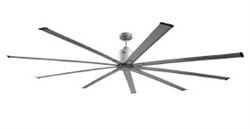 Ventamatic Big Air 72-inch INDUSTRIAL CEILING FAN, 9 BLADES, 6 SPEED REVERSIBLE DC MOTOR, w/6-inch Downrod, ICF72