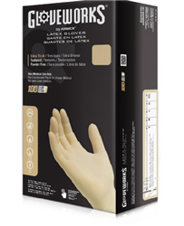 AMMEX GlovePlus HD Ivory Latex Exam Gloves-ILHD- 50 gloves/box-10boxes/case