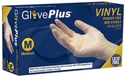 AMMEX Gloveplus IVPF Powder Free Vinyl Disposable Gloves 5mil - Small - Case of 1000