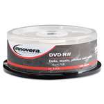 Innovera&reg; DVD-RW Discs, 4.7GB, 4x, Spindle, Silver, 25/Pack # IVR46848