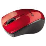 Innovera&reg; Mini Wireless Optical Mouse, Three Buttons, Red/Black # IVR62204